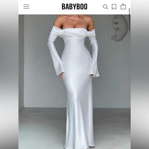 Babyboo White Off-Shoulder Dress
